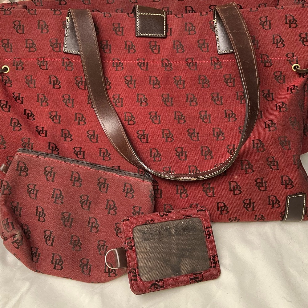 Dooney & Bourke Red Signature Db Tote - image 2